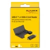 Čítačka kariet DeLOCK 91014 USB 3.2 Gen 1 Type-A/Type-C čierna MicroSD SD