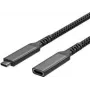 USB-C predlžovací kábel USB-C >USB-C konektor samica 3.2 PD textil 0,5m (FL31-74003)