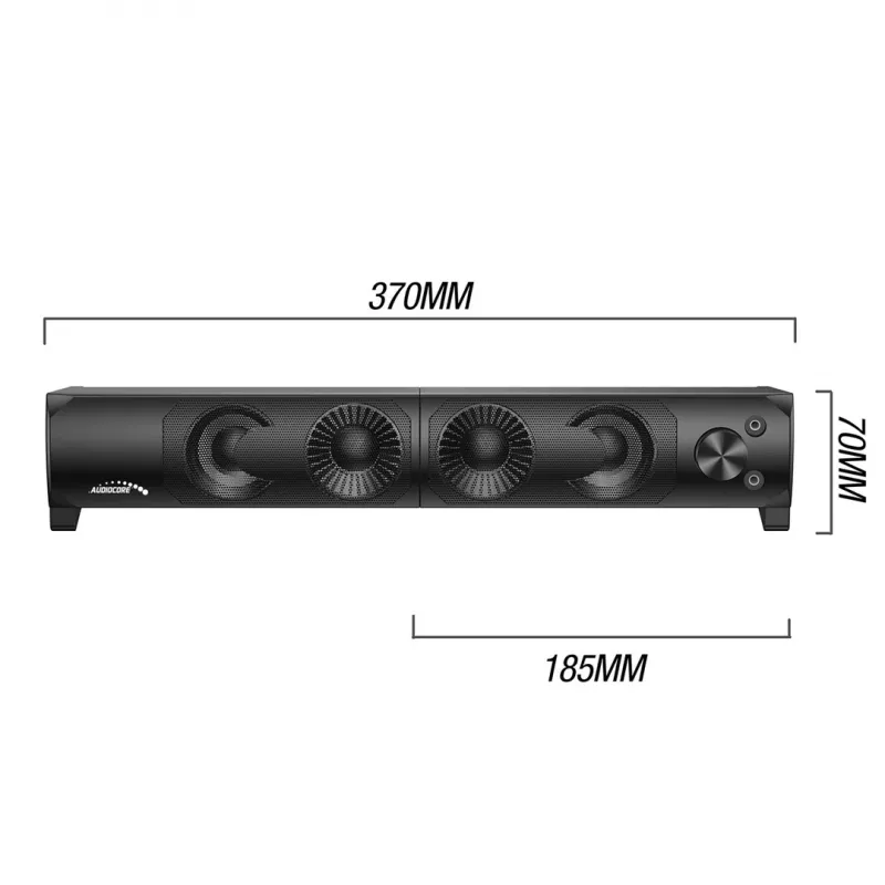 2v1 PC reproduktor Soundbar pre počítač s RGB LED podsvietením, stereo, gaming, USB 2 x 3W AUX 3,5 mm