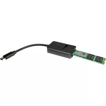INTER-TECH adaptér M.2 na USB Type-C K-1696-P2, konektor samica M.2, konektor samec USB-C, 5V, 37×54×12 mm, čierna