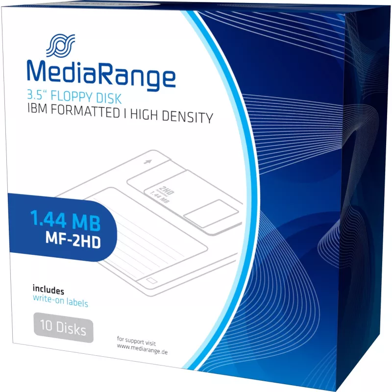 Diskety MediaRange MR200 3,5 palca 1,44 MB, 10 ks, čierne
