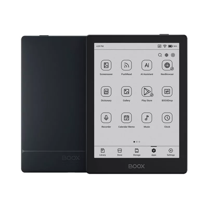 E-čítačka Onyx Boox 6 palcov (15,2 cm) s 1448×1072 E‑Ink, 32 GB, 2 GB RAM, Android 11, Dual‑Band‑WLAN, Bluetooth 5.0, MicroSD, USB‑C, čierna
