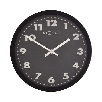 NeXtime hodiny 2906ma Mercure, Ø 25 cm, nástenné, čierna