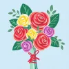 Ravensburger maľovacia sada CreArt – Rosenbouquet, sada maľovania podľa čísel (model 25520)