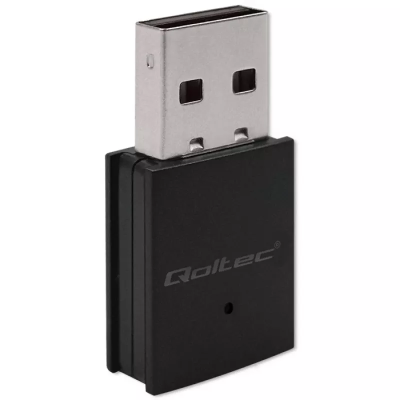 Kompaktný bezdrôtový mini USB Wi-Fi adaptér QOLTEC 57007 – Single-Band 2,4 GHz, až do 150 Mbit/s, interná anténa