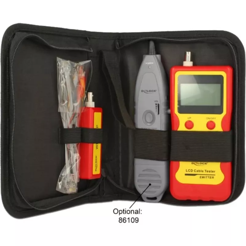 Delock LCD tester káblov - tester siete (86108)