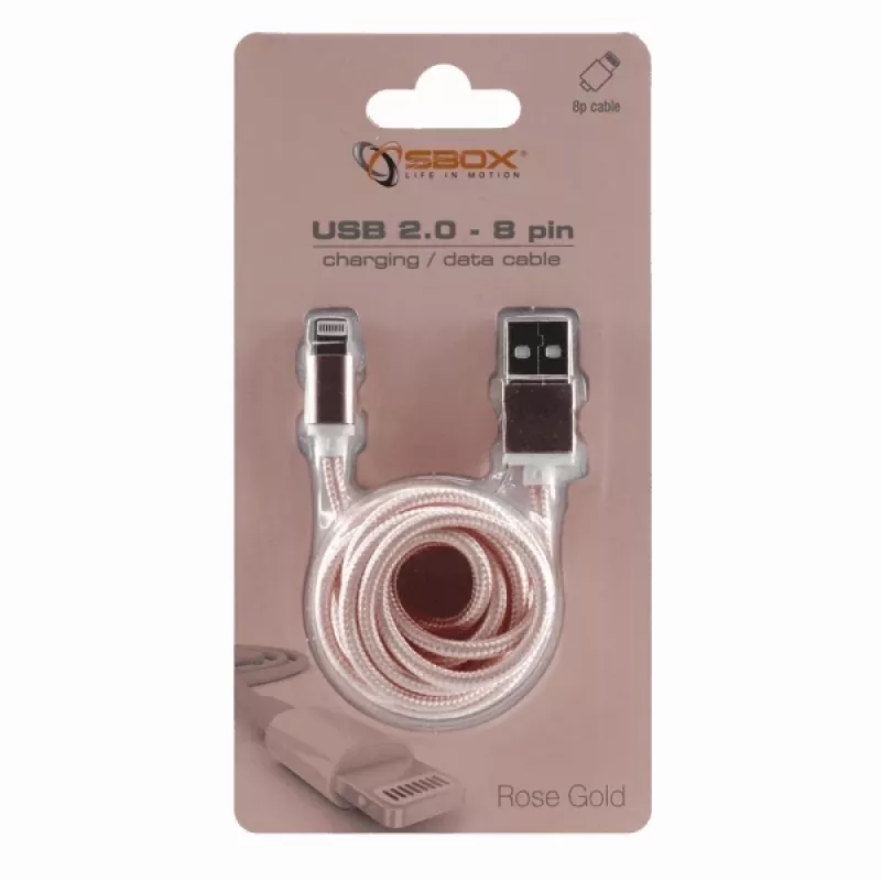 Sbox USB 2.0 8 Pin IPH7-RG ružové zlato