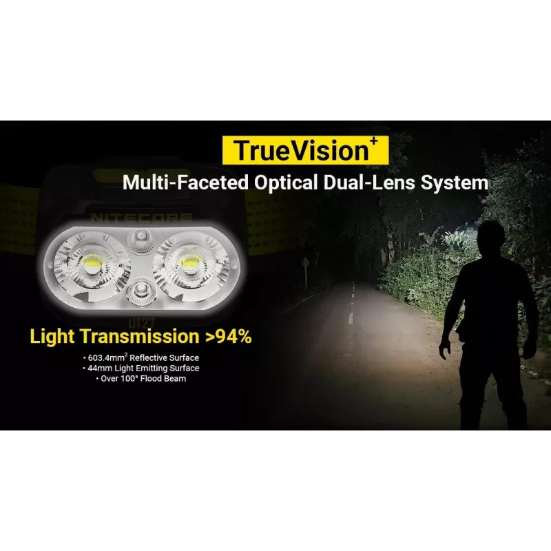 Nitecore UT27 MCT čierna, žltá čelová lampa LED
