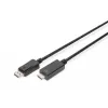 Adaptérový kábel DisplayPort 1.2 so zámkom 4K 60Hz UHD Type DP/HDMI A M/M čierny 2 m