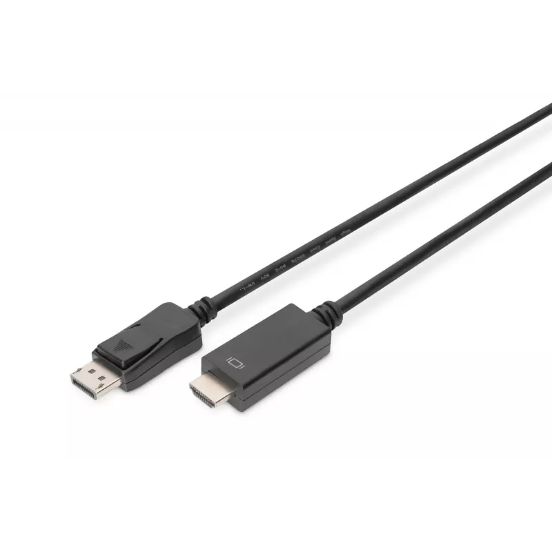 Adaptérový kábel DisplayPort 1.2 so zámkom 4K 60Hz UHD Type DP/HDMI A M/M čierny 2 m