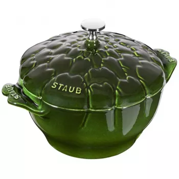 Staub okrúhly liatinový hrniec na artičoky - 3 l, zelená