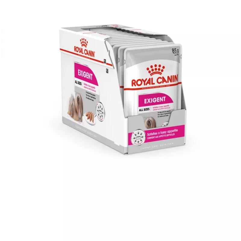 Mokré krmivo pre psy Royal Canin Exigent Meat Universal 12×85 g — hydina, dospelé, pre vyberavých psov