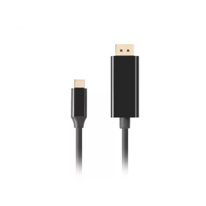 Lanberg CA-CMDP-10CU-0010-BK kábel USB-C na DisplayPort 1 m, 4K/60Hz, HDR, 21,6 Gb/s, pozlátené konektory, čierny