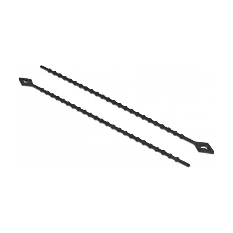 Káblová spona s korálkami DeLOCK 19568 D 150 x Š 2,4 mm čierna 100 ks