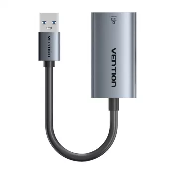 USB na Gigabit Ethernet adaptér Vention CEZ – káblové USB host rozhranie, 1000 Mbit/s, sivý