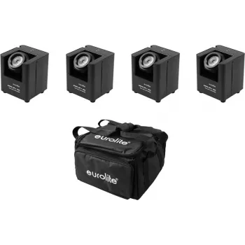 Svetelná súprava EUROLITE 4x AKKU UP-1 na batérie so softbagom SB-4