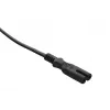 Savio CL-100 napájací kábel čierny 1,8 m IEC typ E (3,4 mm, 3,1 mm) IEC C7