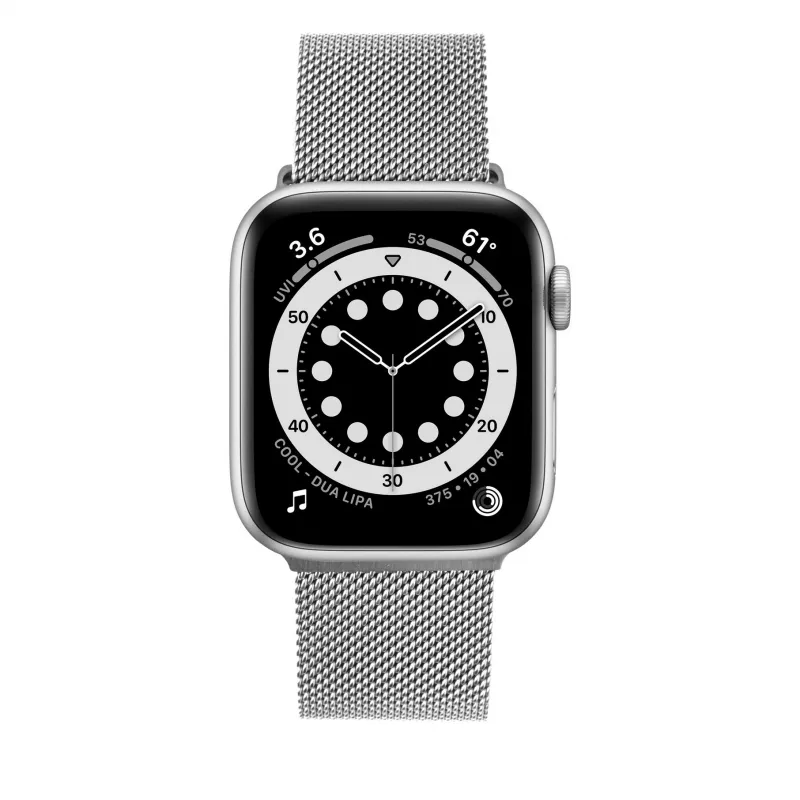 Mesh náramok FIXED pre Apple Watch 38/40/41 mm — FIXMEST-436-SL strieborný, milánska nerezová oceľ, nastaviteľný