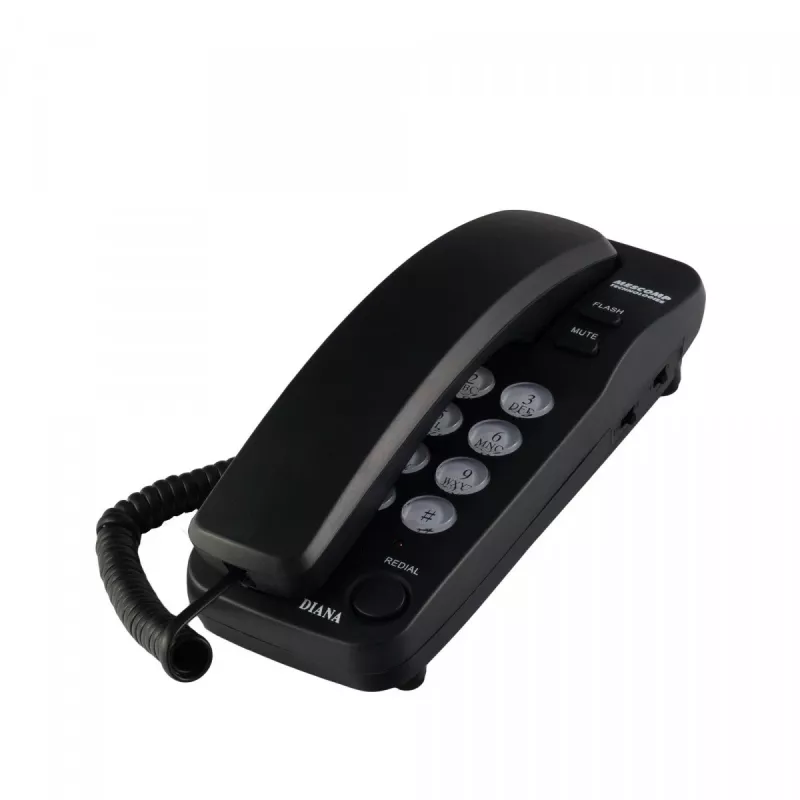 Mescomp Technologies Pevný telefón Mesmed Mescomp MT 518 Diana čierny, telefón, čierny