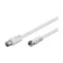 Wentronic Goobay SAT/anténny prepojovací kábel, biely, 1,5 m – konektor F samec konektor IEC/koax samec (11726)