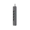 Tracer Power Line+ TRALIS47026 zásuvková lišta, 4 zásuvky, USB-A + USB-C PD 18 W, 1,5 m, grafitová