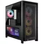 Corsair FRAME 4000D LCD RS PC skriňa, Midi-Tower, ATX, ARGB, tvrdené sklo - čierna