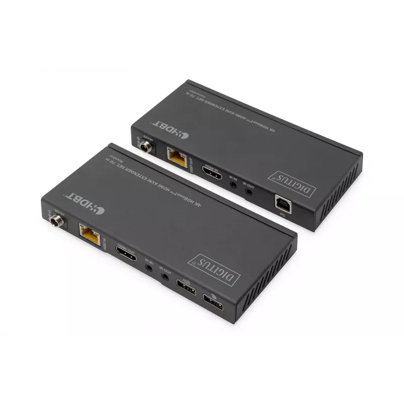 KVM predlžovač set Digitus 4K HDBaseT HDMI 70 m káblový
