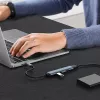 USB hub QOLTEC 53792, USB-C 3.1 na 4 porty (USB 3.0 x1, USB 2.0 x3)