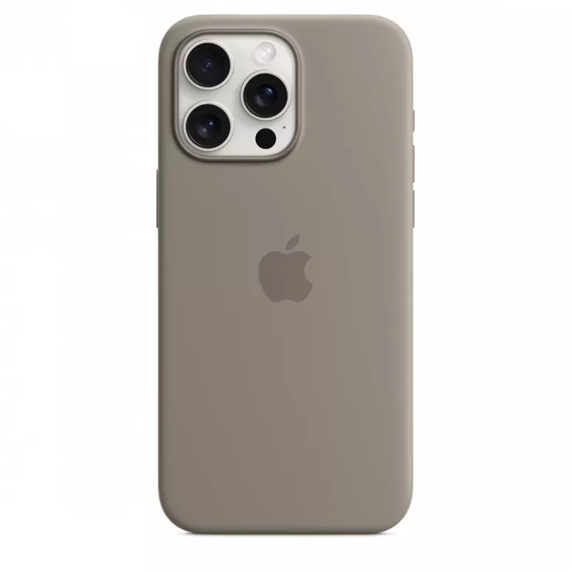 Silikónové puzdro s MagSafe pre iPhone 15 Pro Max – clay