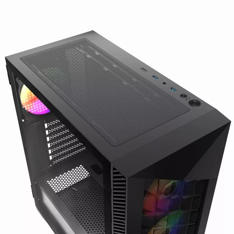 Gembird CCC-FC-900ARGB herná skriňa Fornax 900, ATX, čierna