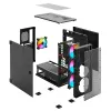 SAVIO PC skriňa Raptor X1 ARGB sklo/mesh čierna