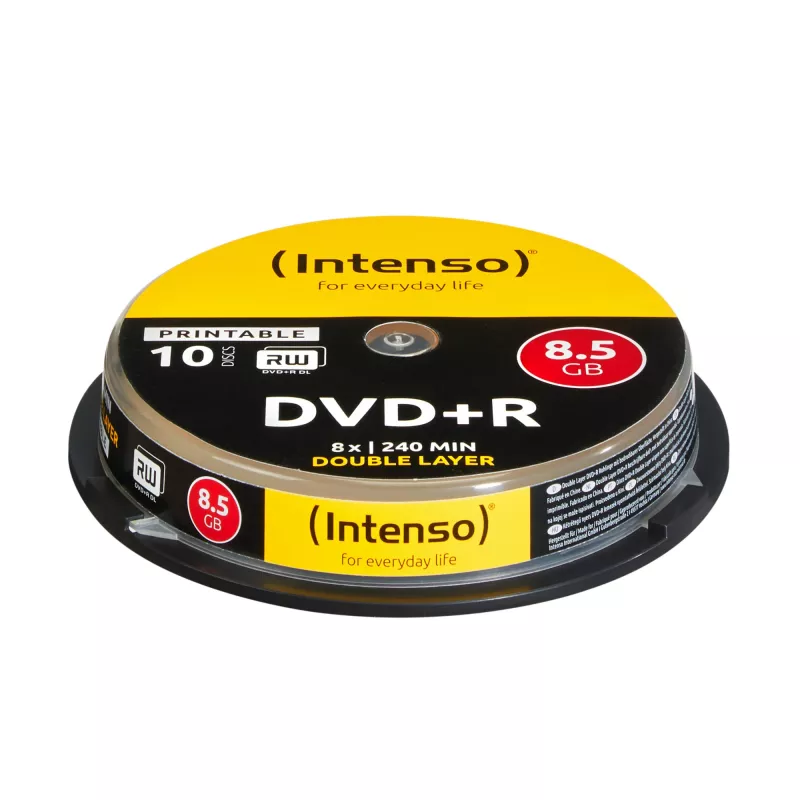 DVD+R DL Intenso 1x10 8.5GB 8x Double Layer potlačiteľné