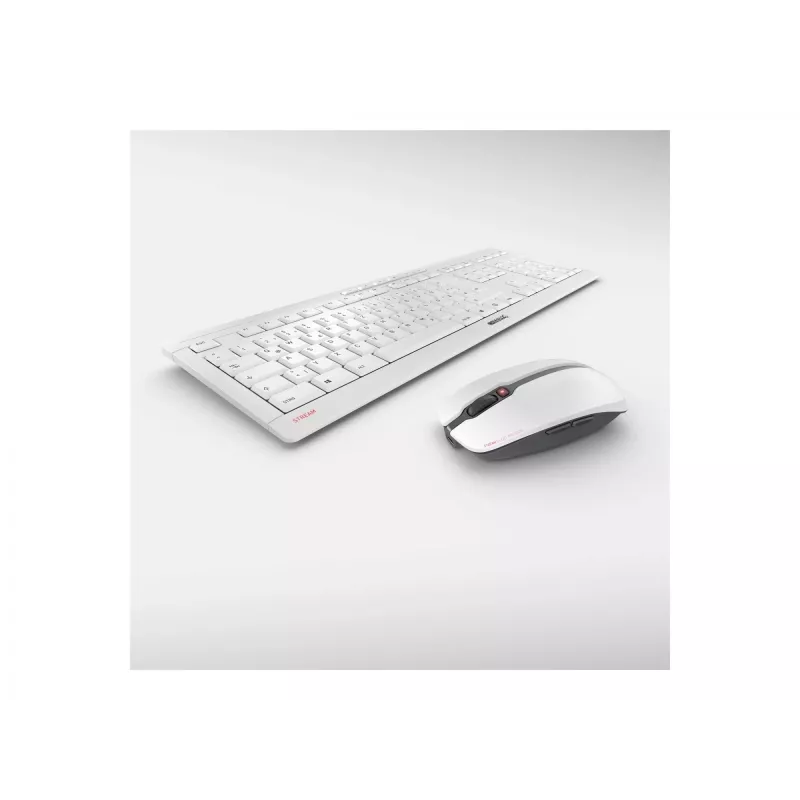Klávesnica CHERRY Stream Desktop Recharge myš v cene univerzálna RF bezdrôtová QWERTZ nemecká sivá