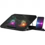 Chladiaci podložka pod notebook DEFENDER NS-510 s 2 ventilátormi, 2×USB portami a RGB osvetlením