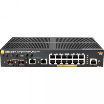 Hewlett Packard Enterprise HPE Aruba 2930F 12G PoE+ 2G/2SFP+ - Switch - L3 - managed - 12 x 10/100/1000 (PoE+) + 2 x 1 Gigabit/10 Gigabit SFP+ (Uplink) + 2 x 10/100/1000 - do racku