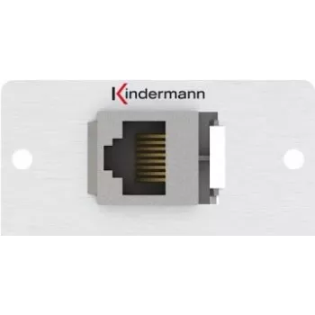 Kindermann Konnect 50 alu - modulárny faceplate-Snap-In - RJ-45 (7444000423)