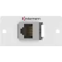 Kindermann Konnect 50 alu - modulárny faceplate-Snap-In - RJ-45 (7444000423)