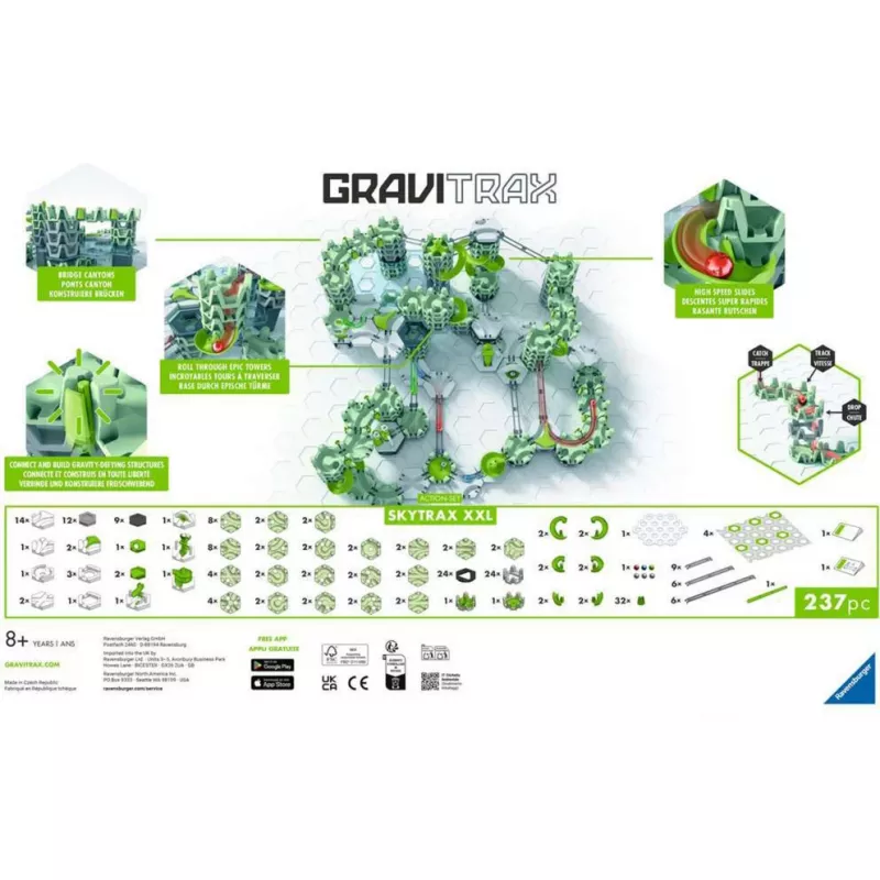 Dráhová guľôčková sada Ravensburger GraviTrax Action Set XXL Skytrax, rozšírenie dráhy