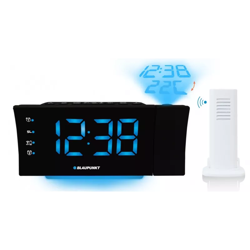 Blaupunkt CRP81USB rádiobudík s projekciou a nabíjaním USB, čierny