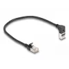 Sieťový kábel DeLOCK RJ45 Cat.6A 0,25 m čierny