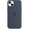 Silikónové puzdro Apple iPhone 14 Plus MagSafe Storm Blue
