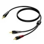 Stereo 3,5 mm jack konektor samec na 2x cinch konektor samec kábel Procab 3 m