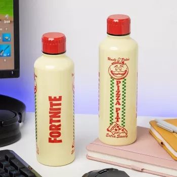 Športová fľaša Paladone Fortnite Metal PP14736FO 500 ml, kovový povrch, skrutkovací uzáver