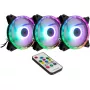 INTER-TECH Argus RS-07 RGB súprava ventilátorov do skrinky 120 mm, 3 ks, s diaľkovým ovládaním, čierna