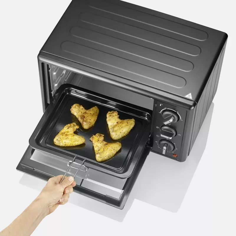 Elektrická mini rúra SEVERIN TO 2078 — 20 l objem, 1600 W, čierna, voľne stojaca