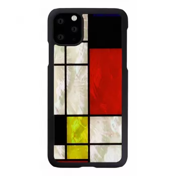 Puzdro na smartfón iKins pre iPhone 11 Pro Max – Mondrian čierne ochranné puzdro