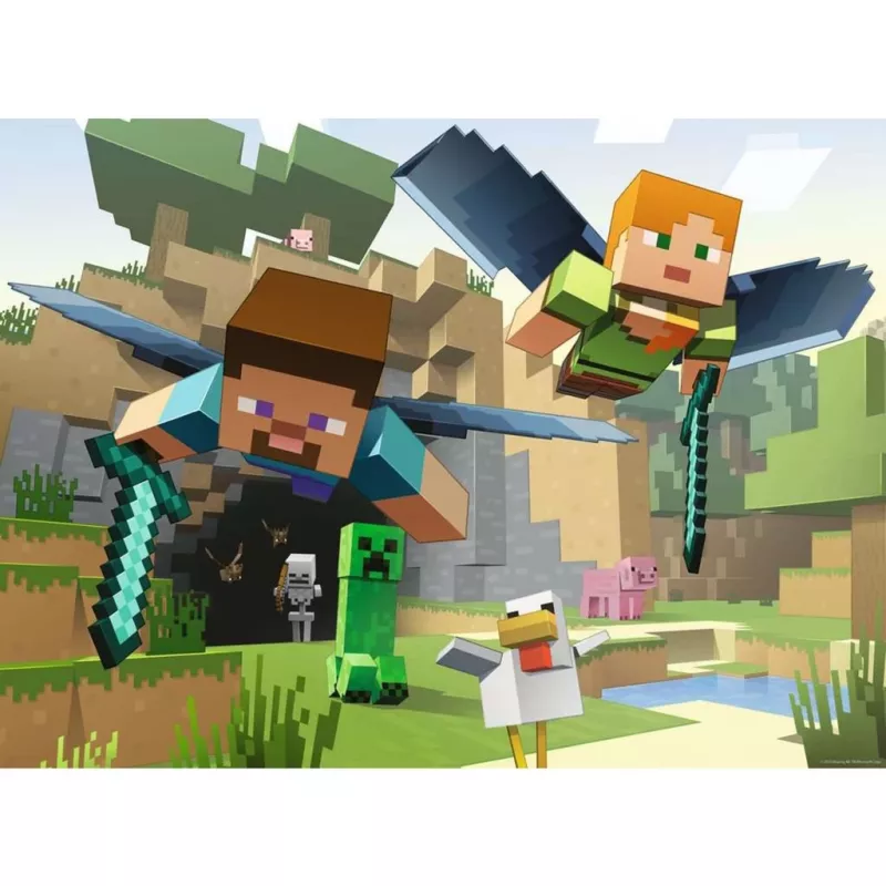 Ravensburger Minecraft Animal Adventures puzzle – 200 dielikov, obdĺžnikové