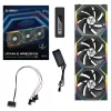 Lian Li UNI FAN SL-INF Wireless 120mm Reverse Blade ARGB skriňový ventilátor balenie 3 ks čierny