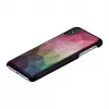 Ochranné puzdro iKins pre iPhone XS Max – dizajn vodných kvetov, čierna