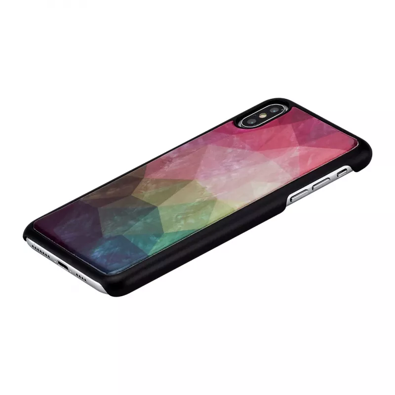 Ochranné puzdro iKins pre iPhone XS Max – dizajn vodných kvetov, čierna